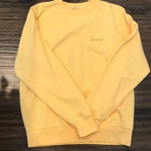 brandy melville yellow honey sweatshirt